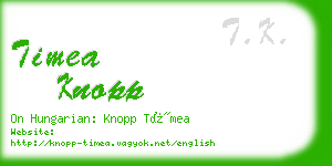 timea knopp business card